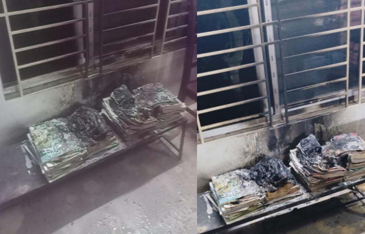 পূর্বধলায় সমন্বয়কের লাইব্রেরিতে আগুন দিয়েছে দুর্বৃত্তরা 