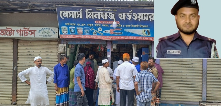 এক রাতে ২ দোকানে চুরি, পুলিশের মাথা ফাটালেন ক্ষুব্ধ দোকানি