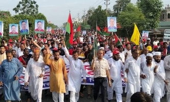 গাজীপুর সদর উপজেলা বিএনপির আনন্দ মিছিল